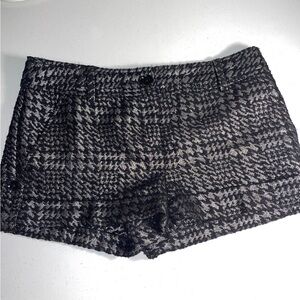 Express Black and Gray Houndstooth Women's Shorts